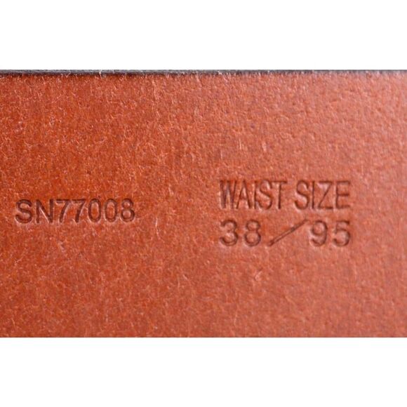 Penguin BROWN GENUINE LEATHER 1 1/2"Wd CASUAL DRESS MEN'S BELT Sz 38/95 (A11 - Picture 8 of 14